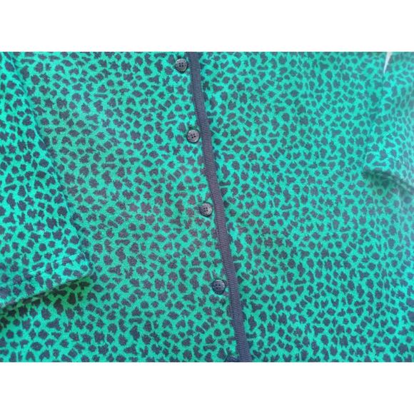 Vintage Neiman Marcus Adrienne Vittadini 80s Animal Print Medium Sweater Leopard - Picture 7 of 12